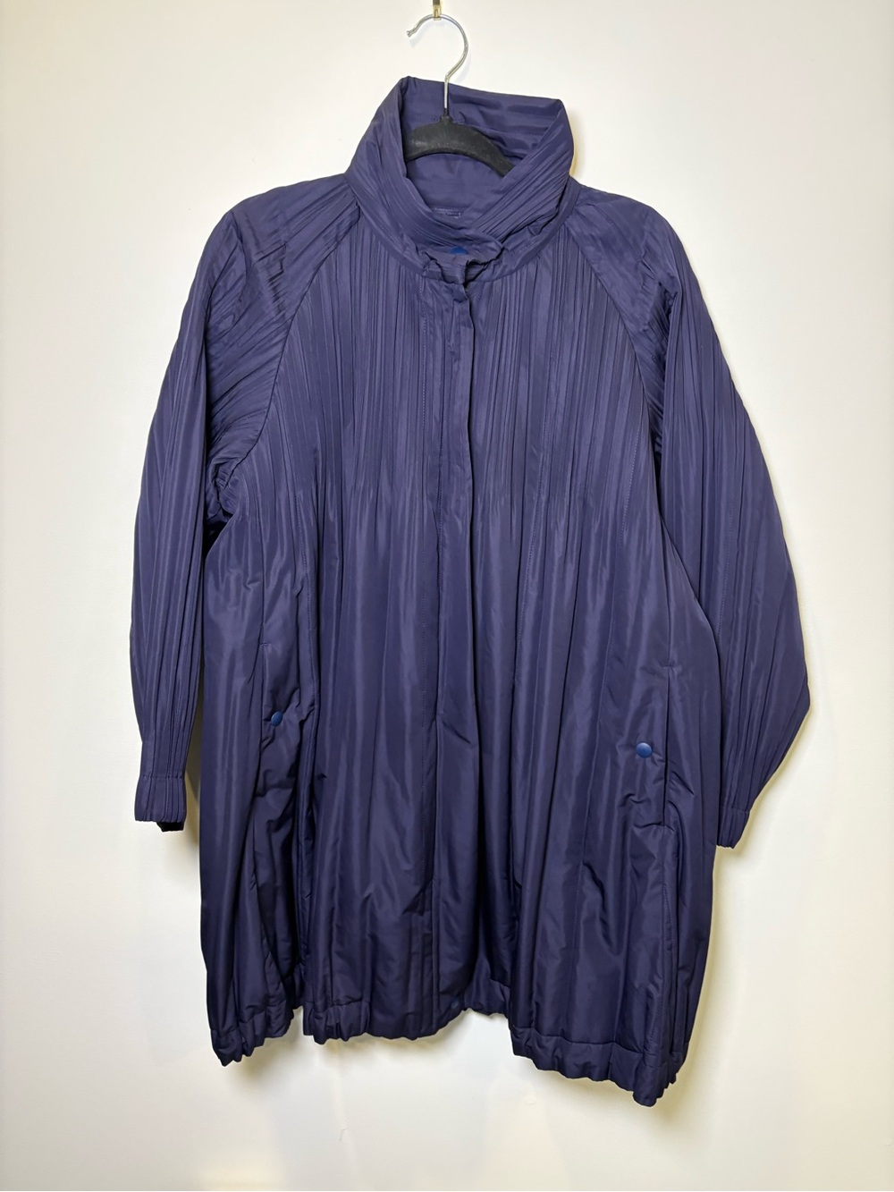 Authentic Pleats Please Issey Miyake Navy/Purple Pleated Coat Size 3